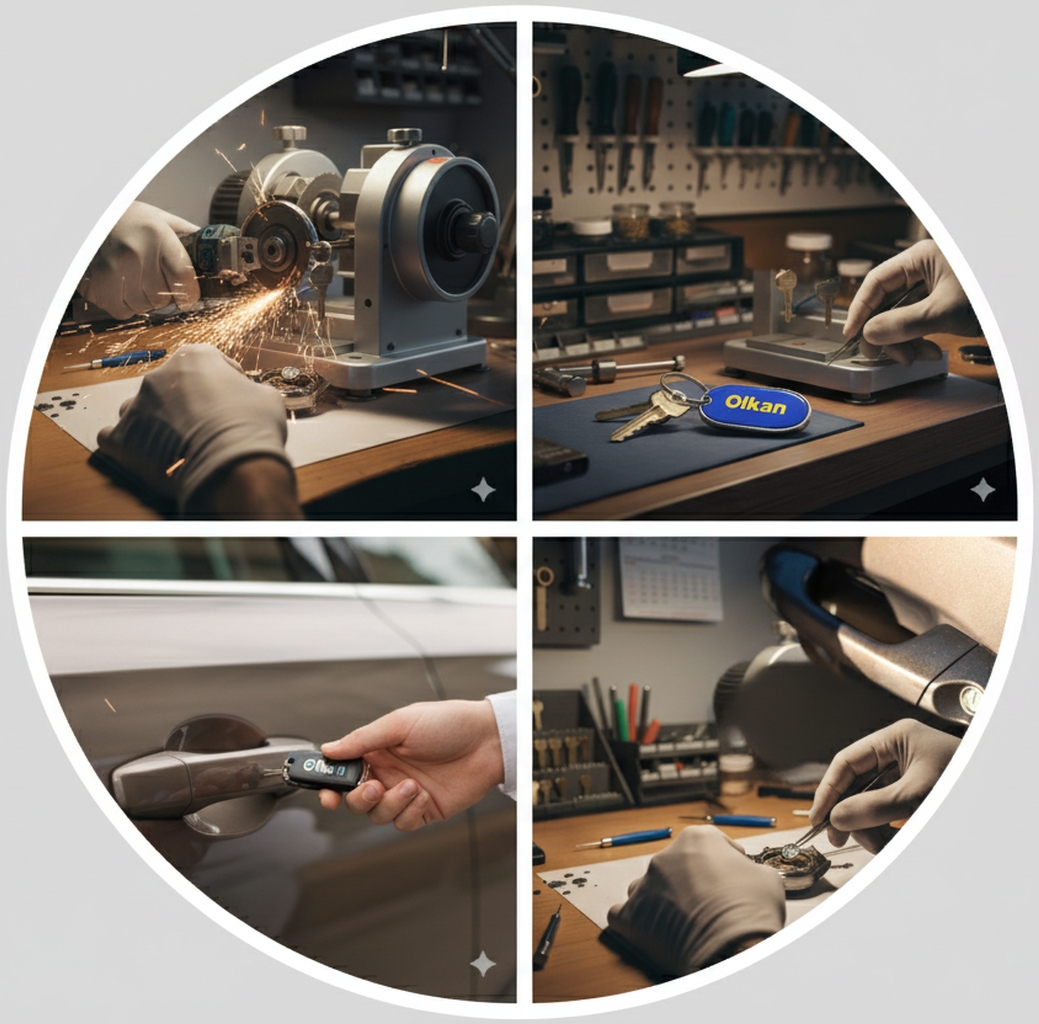 Stanowisko dorabiania kluczy i serwis zegarków